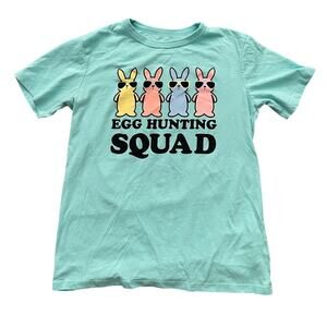 PLACE  Egg Hunting Squad Kids Girls Size XL 14yrs Baby Blue T-Shirt